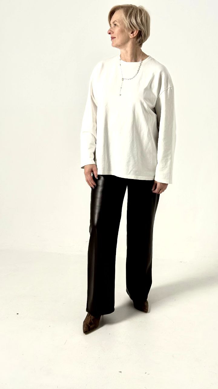 Лонгслив черный/белый — изображение 3